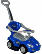 Novokids Masinuta pentru copii MegaCar Albastru Cu melodii Lumini Maner de impins detasabil pentru parinti