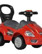 Novokids Masinuta pentru copii MegaCar Rosu Cu melodii Lumini Maner de impins detasabil pentru parinti