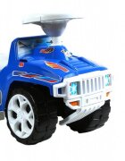 Novokids Masinuta pentru copii My first SUV Car XXL Albastru Lungime 85 cm maner de impins detasabil pentru parinti spatiu pentru depozitare