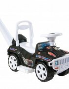 Novokids Masinuta pentru copii My first SUV Car XXL Negru Lungime 85 cm maner de impins detasabil pentru parinti spatiu pentru depozitare