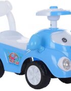 Novokids Masinuta pentru copii Super Happy Car Albastru fara pedale cu melodii si sunete greutate suportata 25 kg