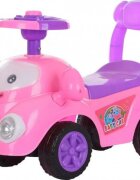 Novokids Masinuta pentru copii Super Happy Car Roz fara pedale cu melodii si sunete greutate suportata 25 kg