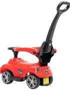 Novokids Masinuta pentru copii Top Racer Rosu fara pedale cu melodii si lumini maner de impins detasabil