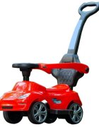 Novokids Masinuta pentru copii Top Racer Rosu fara pedale cu melodii si lumini maner de impins detasabil
