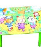 Novokids Masuta copii din MDF cu doua scaune My first table dimensiuni 59X39X40 suprafata lucioasa Verde