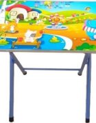 Novokids Masuta pentru copii My first folding table Albastru din MDF pliabila dimensiuni 60X40X56 cm 2 nivele de inaltime suprafata lucioasa