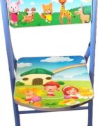 Novokids Masuta pentru copii My first folding table Albastru din MDF pliabila dimensiuni 60X40X56 cm 2 nivele de inaltime suprafata lucioasa