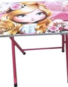 Novokids Masuta pentru copii My first folding table Roz Princess din MDF pliabila dimensiuni 60X40X56 cm 2 nivele de inaltime suprafata lucioasa