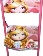 Novokids Masuta pentru copii My first folding table Roz Princess din MDF pliabila dimensiuni 60X40X56 cm 2 nivele de inaltime suprafata lucioasa