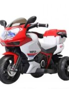 Novokids Motocicleta electrica pentru copii Moto GP Sport Rosu-Alb maxim 30 kg cu sunete 3 roti