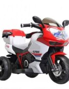 Novokids Motocicleta electrica pentru copii Moto GP Sport Rosu-Alb maxim 30 kg cu sunete 3 roti