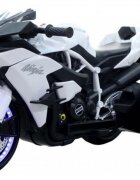 Novokids Motocicleta electrica pentru copii Ninja Trio Motocross Alb maxim 30 kg melodii si lumini Led bluetooth 3 roti