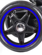 Novokids Motocicleta electrica pentru copii Ninja Trio Motocross Albastru maxim 30 kg melodii si lumini Led bluetooth 3 roti