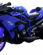 Novokids Motocicleta electrica pentru copii Ninja Trio Motocross Albastru maxim 30 kg melodii si lumini Led bluetooth 3 roti