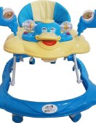 Novokids Premergator pentru copii Ratusca Albastru Reglabil in 3 Trepte Pliabil 8 Roti Cu Melodii