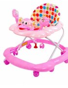 Novokids Premergator Ratusca Roz pliabil reglabil in 3 trepte 8 roti melodii