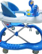 Novokids Premergator reglabil in 2 trepte Baby C Albastru Ratusca cu melodii roti silentioase din silicon pliabil