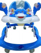 Novokids Premergator reglabil in 2 trepte Baby C Albastru Ratusca cu melodii roti silentioase din silicon pliabil