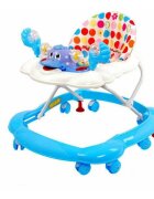 Novokids Premergator Reglabil in 3 Trepte Ratusca Pliabil 8 Roti Cu Melodii Albastru