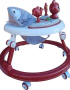 Novokids Premergator reglabil in 6 trepte de inaltime Happy Kitty Rosu cu melodii pliabil greutate admisa 20 kg roti silentioase