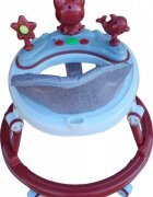 Novokids Premergator reglabil in 6 trepte de inaltime Happy Kitty Rosu cu melodii pliabil greutate admisa 20 kg roti silentioase