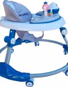 Novokids Premergator reglabil in 6 trepte de inaltime Little Kitty Albastru cu melodii pliabil greutate admisa 20 kg roti silentioase
