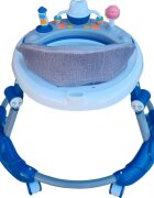 Novokids Premergator reglabil in 6 trepte de inaltime Little Kitty Albastru cu melodii pliabil greutate admisa 20 kg roti silentioase
