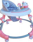 Novokids Premergator reglabil in 6 trepte de inaltime Little Kitty Roz cu melodii pliabil greutate admisa 20 kg roti silentioase