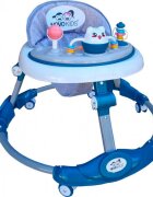 Novokids Premergator reglabil in 6 trepte de inaltime Little Kitty Verde Turquoise cu melodii pliabil greutate admisa 20 kg roti silentioase
