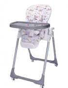 Novokids Scaun de masa pentru copii si bebe Go Baby Masinute Gri reglabil in 6 trepte de inaltime Pliabil Centura de siguranta Sezut confortabil Masuta detasabila Pozitie somn Roti cu frana