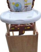 Novokids Scaun de masa pentru copii si bebe Wooden Table Chair MaroAlb transformabil in masuta din lemn masiv centura de siguranta sezut detasabil masuta detasabila