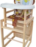 Novokids Scaun de masa pentru copii si bebe Wooden Table Chair MaroAlb transformabil in masuta din lemn masiv centura de siguranta sezut detasabil masuta detasabila