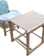 Novokids Scaun de masa pentru copii si bebe Wooden Table Chair Verde transformabil in masuta din lemn masiv centura de siguranta sezut detasabil masuta detasabila