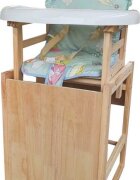 Novokids Scaun de masa pentru copii si bebe Wooden Table Chair Verde transformabil in masuta din lemn masiv centura de siguranta sezut detasabil masuta detasabila