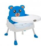 Novokids Scaun de masa pentru copii Teddy Bear Albastru 3 in 1 transformabil in scaunel copii functie inaltator scaun 2 trepte de inaltime sezut confortabil masuta detasabila