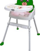 Novokids Scaun de masa pentru copii Teddy Bear Verde 3 in 1 transformabil in scaunel copii functie inaltator scaun 2 trepte de inaltime sezut confortabil masuta detasabila
