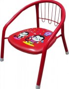 Novokids Scaun metalic pentru copii Little Chair Rosu Sezut moale cu sunete Interior si exterior Dimensiuni 36x36x34 cm Vopsea lucioasa