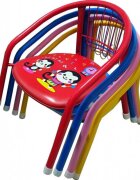 Novokids Set 4 scaune metalice pentru copii Little Chair Multicolor Sezut moale cu sunete Pentru interior si exterior Dimensiuni 36x36x34 cm Vopsea lucioasa