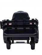 Novokids Tractor electric pentru copii Super Tytan Farmer XXL Negru cu acumulator remorca melodii si USB varsta 3-8 ani baterie 12V 2 viteze lumini