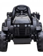Novokids Tractor electric pentru copii Super Tytan Farmer XXL Negru cu acumulator remorca melodii si USB varsta 3-8 ani baterie 12V 2 viteze lumini
