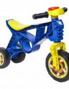 Novokids Tricicleta pentru copii EVO Balance Bike Albastru fara pedale 3 roti claxon greutate admisa 30 Kg