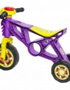 Novokids Tricicleta pentru copii EVO Balance Bike Mov fara pedale 3 roti claxon greutate admisa 30 Kg