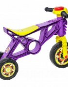 Novokids Tricicleta pentru copii EVO Balance Bike Mov fara pedale 3 roti claxon greutate admisa 30 Kg