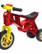 Novokids Tricicleta pentru copii EVO Balance Bike Rosu fara pedale 3 roti claxon greutate admisa 30 Kg
