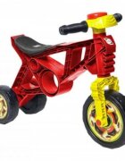 Novokids Tricicleta pentru copii EVO Balance Bike Rosu fara pedale 3 roti claxon greutate admisa 30 Kg