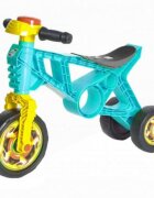 Novokids Tricicleta pentru copii EVO Balance Bike Turquoise fara pedale 3 roti claxon greutate admisa 30 Kg