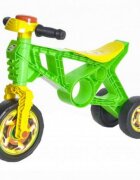 Novokids Tricicleta pentru copii EVO Balance Bike Verde fara pedale 3 roti claxon greutate admisa 30 Kg