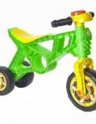 Novokids Tricicleta pentru copii EVO Balance Bike Verde fara pedale 3 roti claxon greutate admisa 30 Kg