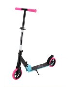 Novokids Trotineta copii si adolescenti Cool Girl Roz cu Turcoaz maxim 100 kg functie Super Brake suspensie fata diametru roata 200 mm