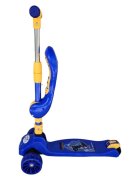 Novokids Trotineta pentru copii Mini Scooter 8010 Albastru 2 in 1 cu roti luminoase din silicon melodii 3 roti pliabila maner reglabil greutate suportata 50 kg